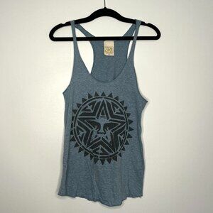 Blue Green Obey tank top